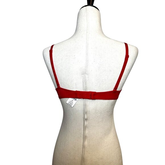 NWT Victoria’s Secret PINK Wear Everywhere Push-Up Bra 32C Red Sexy Underwire Ad - Picture 7 of 12